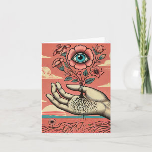 Surrealistische Gärtner Hand für alle Anlässe  Karte