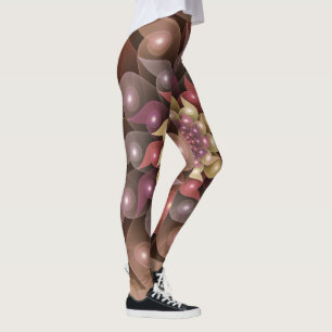 Surrealistische glänzende Blumen moderne abstrakte Leggings