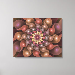 Surrealistische glänzende Blumen moderne abstrakte Leinwanddruck