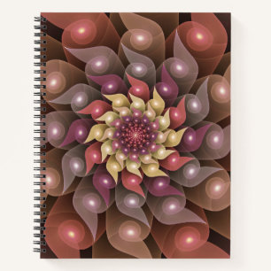 Surrealistische glänzende Blumen moderne abstrakte Notizbuch