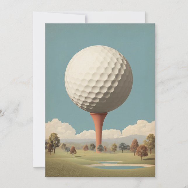 Surrealistische Golfball-Landschaft (Vorderseite)