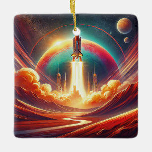 surrealistische Kunst Keramikornament