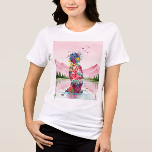 Surrealistische Landschaft Tri-Blend Shirt