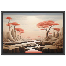Surrealistische Pastell-Fantasielandschaft | Traum