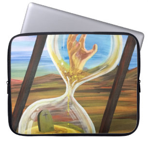 Surrealistische Sanduhr Memento Mori Gothic Wüste Laptopschutzhülle