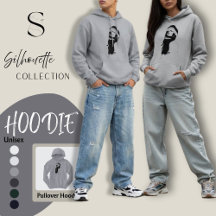 Surrealistische Silhouette Kunst Hoodie schwarz un