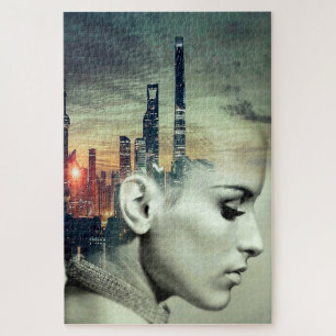 Surrealistische Stadtlandschaft