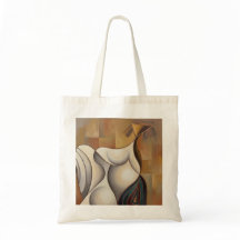 Surrealistische Tasche: Frau auf Rädern