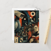 surrealistische Überwachungskamera Tauben in der B