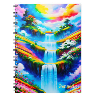 Surrealistische Wasserfall-Fantasie-Kunst Notizblock