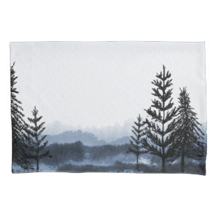 Surrealistische Winterlandschaft Kissenbezug