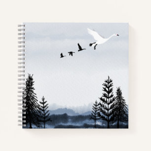 Surrealistische Winterlandschaft Notizbuch