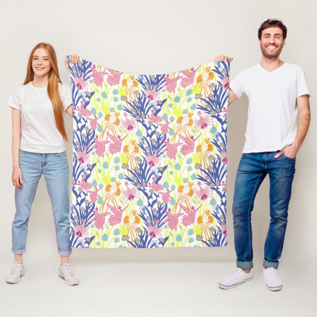 Surrealistischer Garten Fleecedecke (Beispiel)