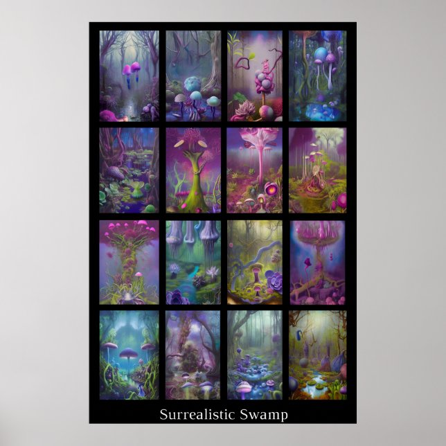 Surrealistischer Sumpf Poster (Vorne)