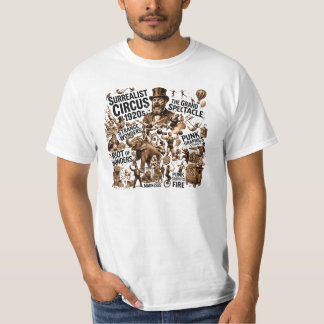 Surrealistisches 1920er Zirkus-Punk-Grafik-T-Shirt T-Shirt