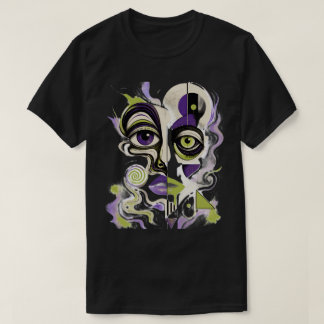 Surrealistisches abstraktes Gesicht Grafik T-Shirt