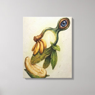 Surrealistisches Gemälde Banana Auge  Leinwanddruck