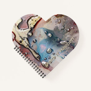 Surrealistisches metallisches Fluid Art Custom Zit Notizbuch