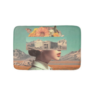 Surrealistisches Porträt mit architektonischer Lan Badematte