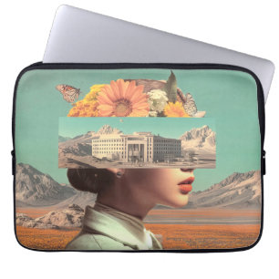 Surrealistisches Porträt mit architektonischer Lan Laptopschutzhülle