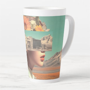 Surrealistisches Porträt mit architektonischer Lan Milchtasse