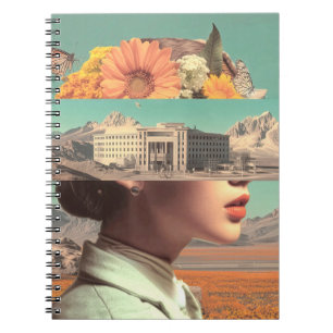 Surrealistisches Porträt mit architektonischer Lan Notizblock