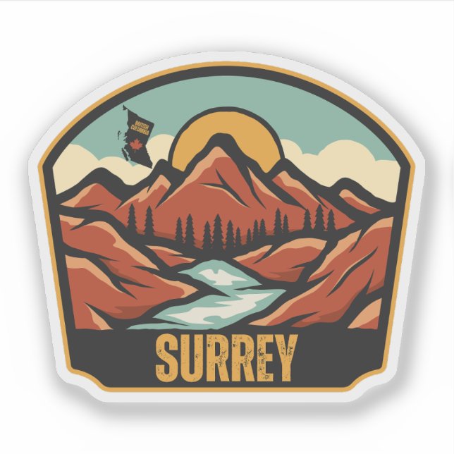 Surrey, British Columbia Aufkleber (Vorderseite)