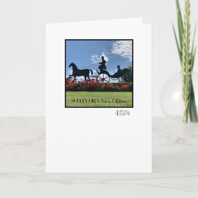 Surrey Hills Horse & Surrey Grußkarte Karte (Vorderseite)