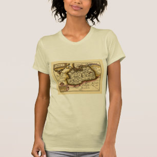 Surrey Landkreis England Altes Antiquariat Atlas K T-Shirt