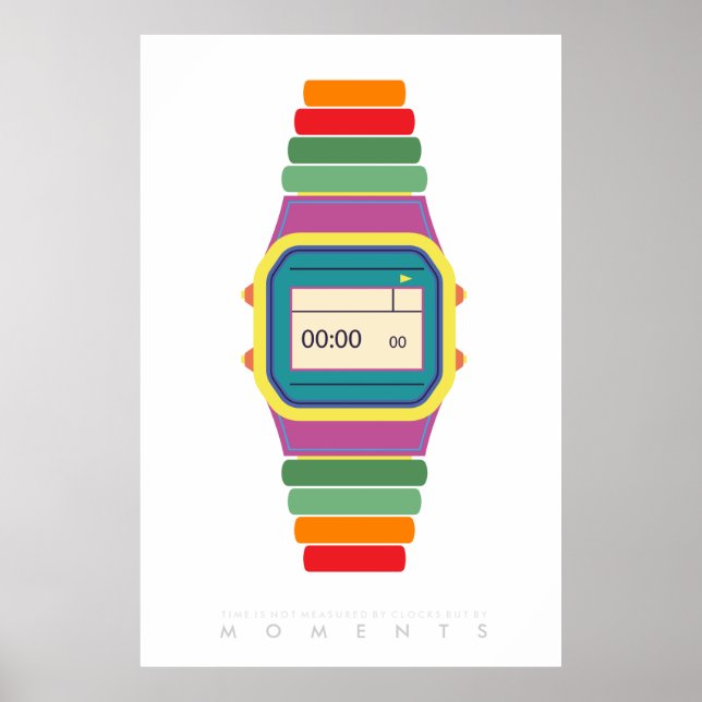 Surveillance de l'horloge | Retro Poster d'Art Pop (Devant)