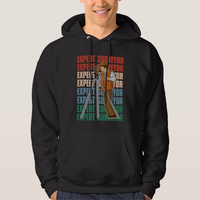 Surveyor geodesy surveying engineer theodolite pro hoodie (Vorderseite)
