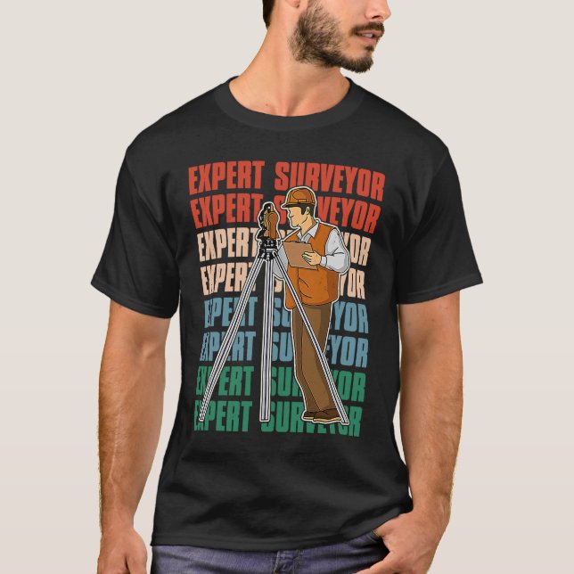 Surveyor geodesy surveying engineer theodolite pro T-Shirt (Vorderseite)
