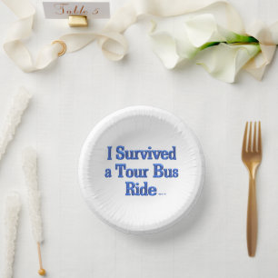 Survie a Tour Bus Ride des bols en papier blanc