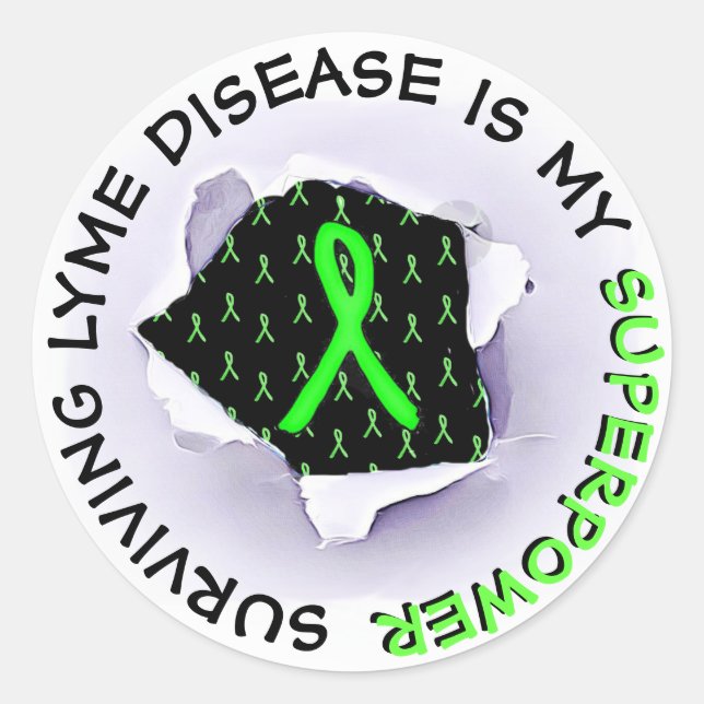 Survie Maladie de Lyme Superpower STICKERS (Devant)