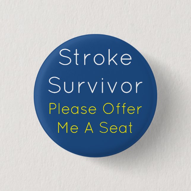 Survivant de l'AVC Badge rond 7,5 Cm (Devant)
