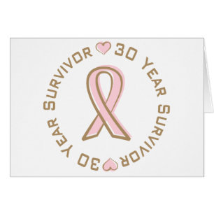Survivant rose de cancer du sein de ruban 30 ans