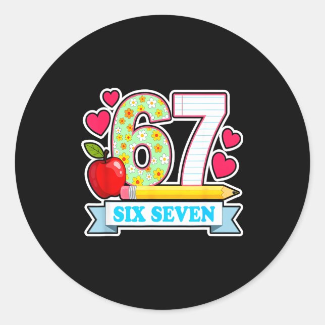 Survived 67 Days Of School Shirt Teachers Student  Runder Aufkleber (Vorderseite)