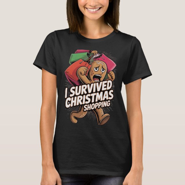 Survived Christmas Shopping T-Shirt (Vorderseite)
