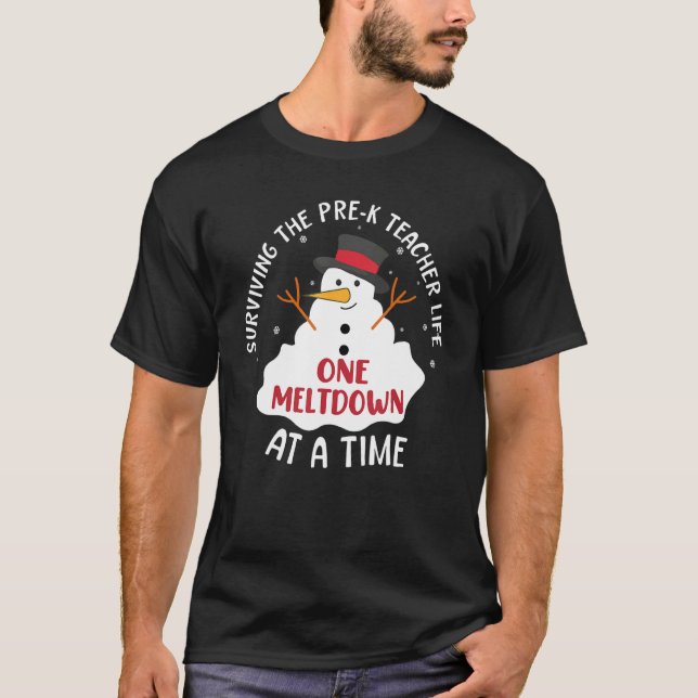 Surviving The Pre-K Teacher Life One Meltdown At A T-Shirt (Vorderseite)