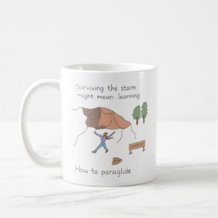 "Surviving the Storm - Paragliding Edition" Kaffeetasse