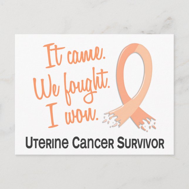 Survivor 11 Uteruskrebs Postkarte (Vorderseite)