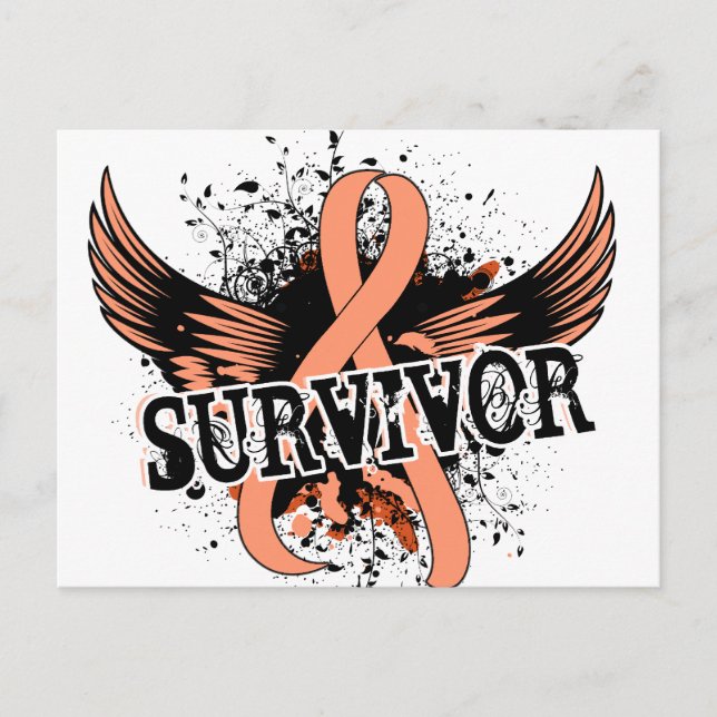 Survivor 16 Endometriumkrebs Postkarte (Vorderseite)