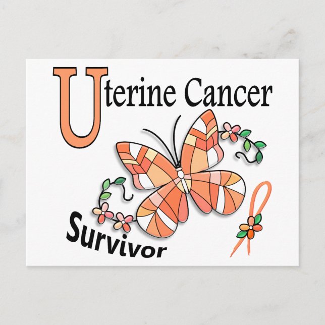 Survivor 6 Uteruskrebs Postkarte (Vorderseite)