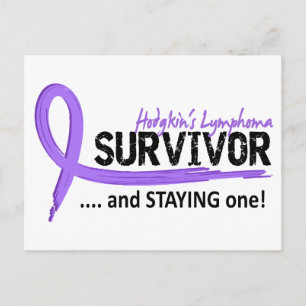 Survivor 8 Hodgkin-Lymphom Postkarte