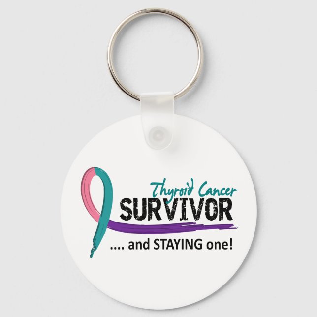 Survivor 8 Schilddrüsenkrebs Schlüsselanhänger (Vorderseite)