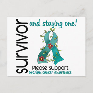 Survivor 9 Eierstockkrebs Postkarte