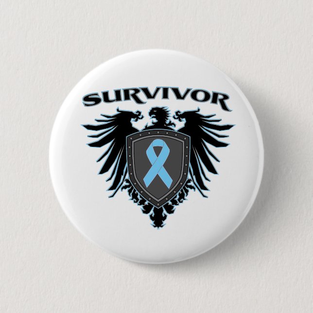 Survivor Crest for Prostata Cancer Survivors Button (Vorderseite)