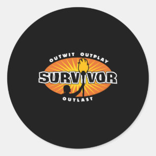 Survivor Gold Burst Runder Aufkleber