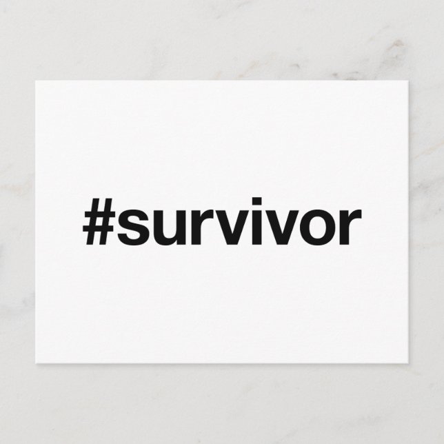 SURVIVOR Hashtag Postkarte (Vorderseite)