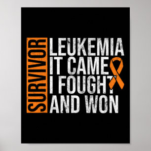 Survivor Leukemia kämpft Won Leukemia Awarene Poster